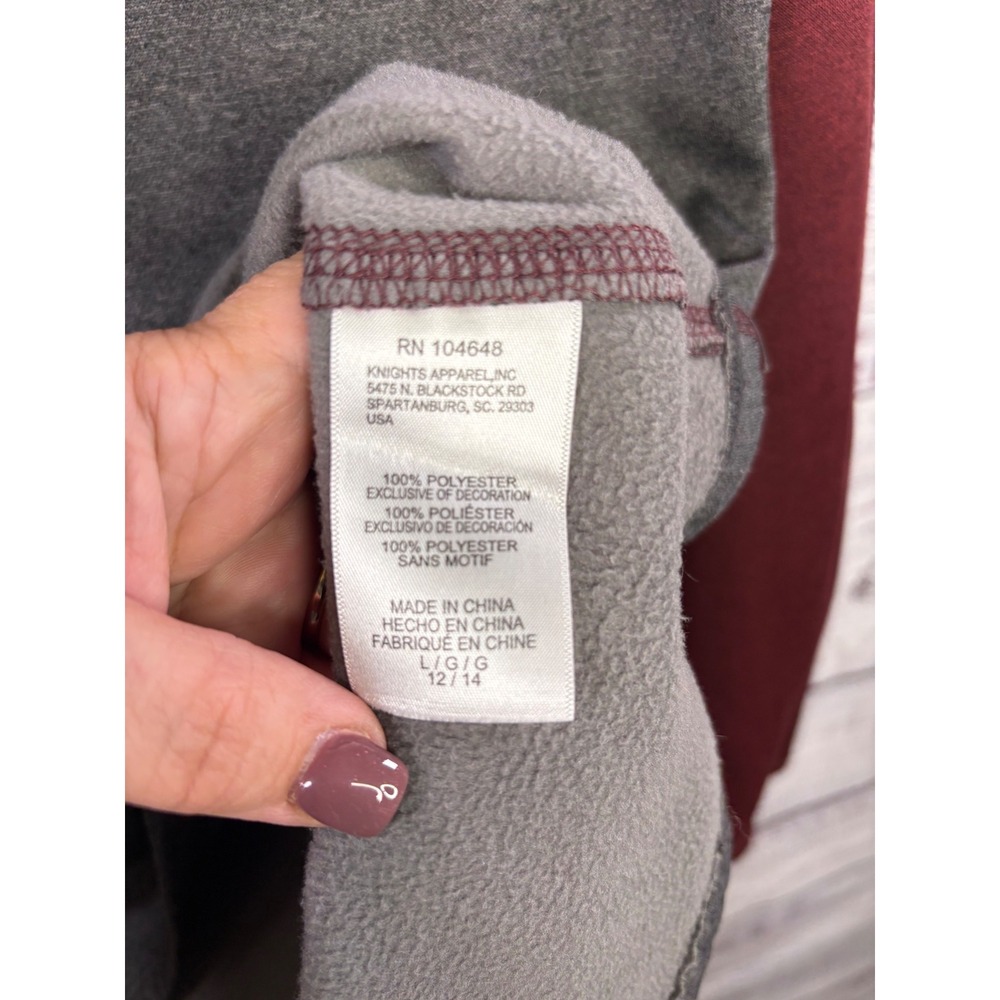 Texas A&M Aggies Women's Quarter Zip Pullover Maroon Grey Fleece Medium/Large - Picture 5 of 8